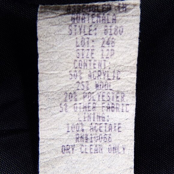 CROSS COUNTRY FASHIONS size 12P black/red plaid blazer acrylic/wool/polyester - Picture 14 of 14